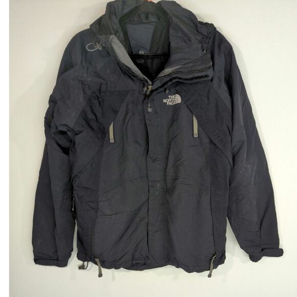 The North Face Hyvent Black Full Zip Hooded Jacket Mens Small Outdoor Hiking‎